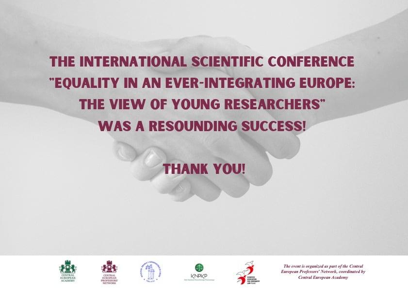 Ilustracja aktualności: International Scientific Conference "Equality in an Ever-Integrating Europe: The View of Young Researchers" 