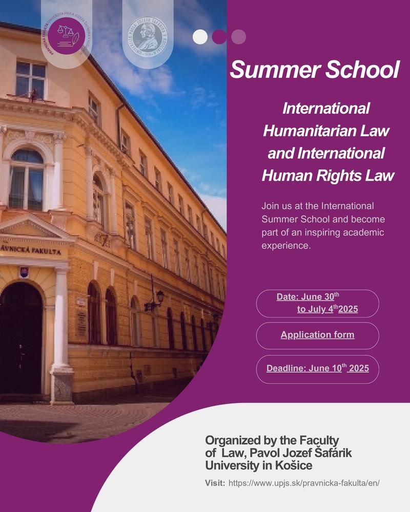 Ilustracja aktualności: Summer school of International Humanitarian law and International Human Rights law w Koszycach 
